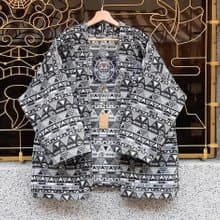 AMIN'S SHINY WORLD 灰階荷魯斯之眼滿版提花 KIMONO
