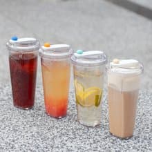 【送禮組合】漂浮珍奶杯+六色飾件組 / 透明飲料環保杯