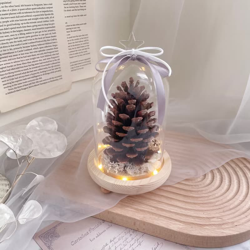 聖誕節DIY聖誕樹名片座 乾燥花 交換禮物 聖誕禮物 聖誕禮盒聖誕