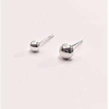 │簡約│手感銀豆 • 耳針 • 輕耳飾 • 純銀耳環