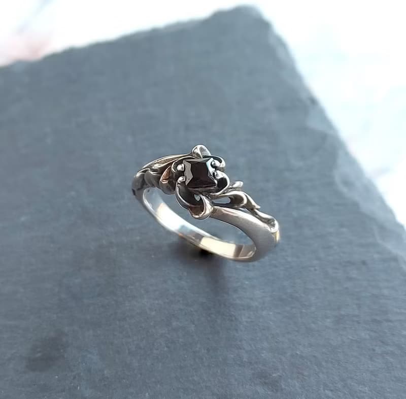 +永恆銀河+方鑽立體雕花對戒 925純銀飾戒指 戒圍訂製 鑽色可換