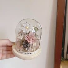 【百日草永生花盅】耶誕禮物 生日禮物 情人節 永生花 玫瑰花