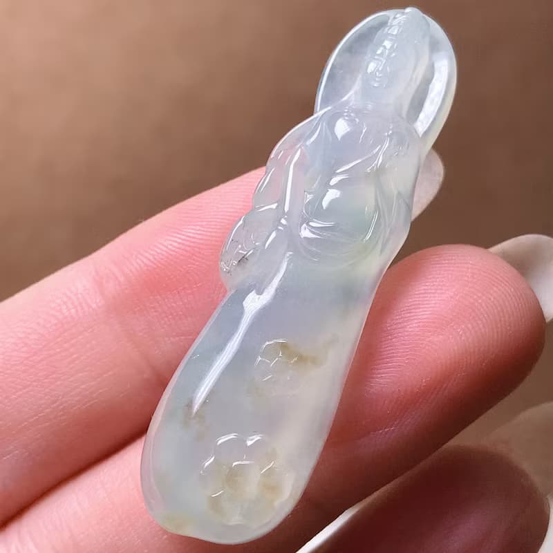 冰種飄花翡翠觀音菩薩 | 天然緬甸玉A貨翡翠 | 送禮