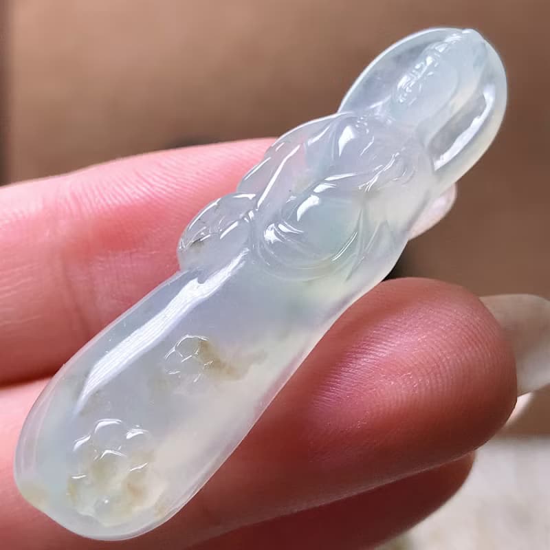 冰種飄花翡翠觀音菩薩 | 天然緬甸玉A貨翡翠 | 送禮