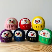 |羊毛氈材料包| 超簡單 許願達摩 (7款) | 附教學影片 007