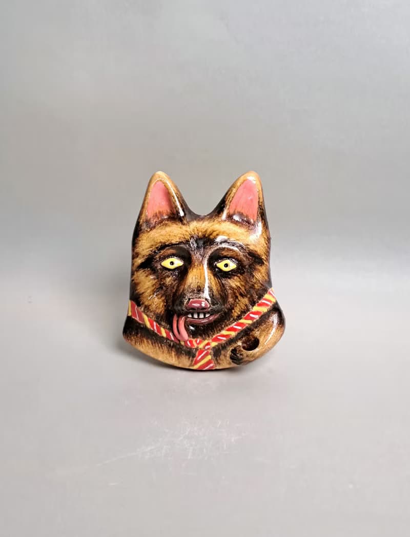 狼犬擴香器01(手工陶製品)