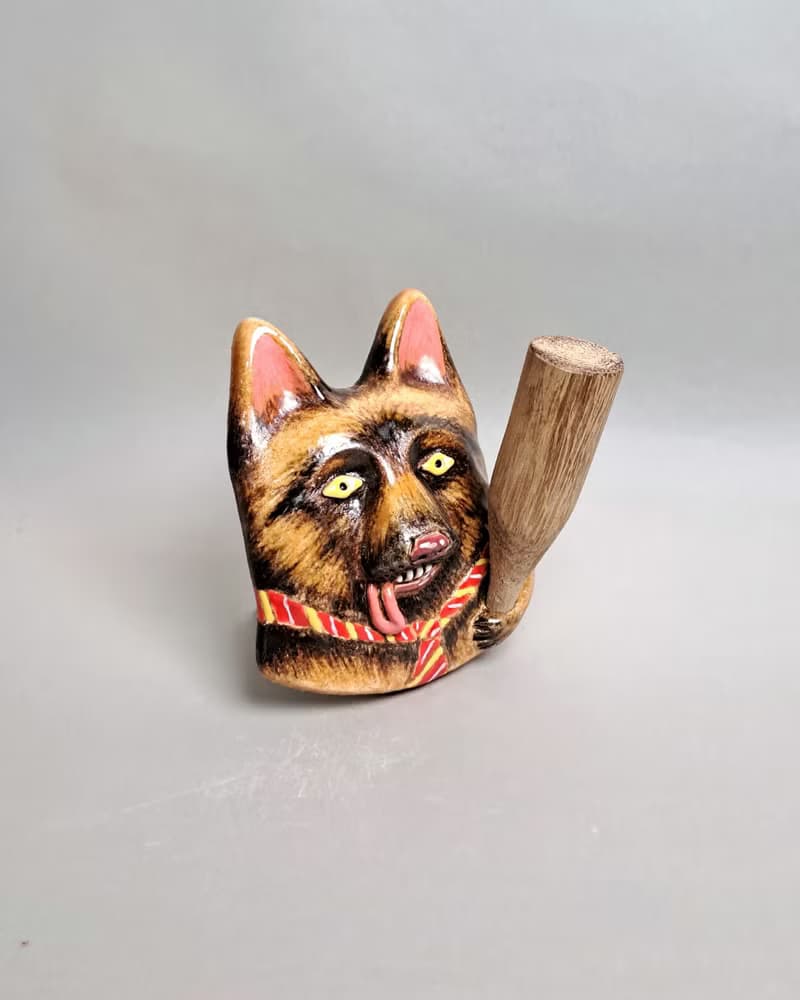 狼犬擴香器01(手工陶製品)