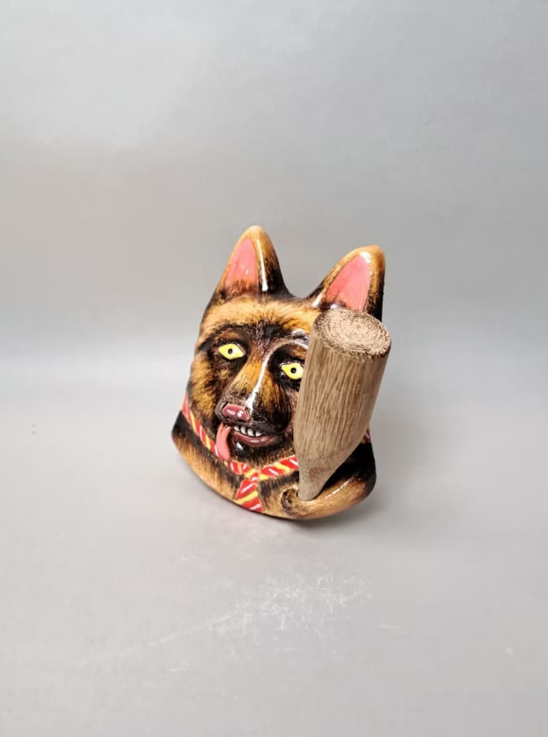 狼犬擴香器01(手工陶製品)