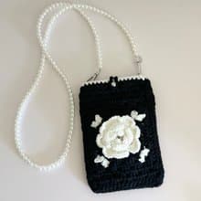 鈎織花斜孭電話袋
