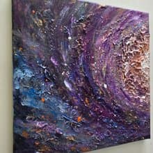 【宇宙之心-回歸】壓克力肌理畫/療癒藝術畫/原創手繪/送禮生日/