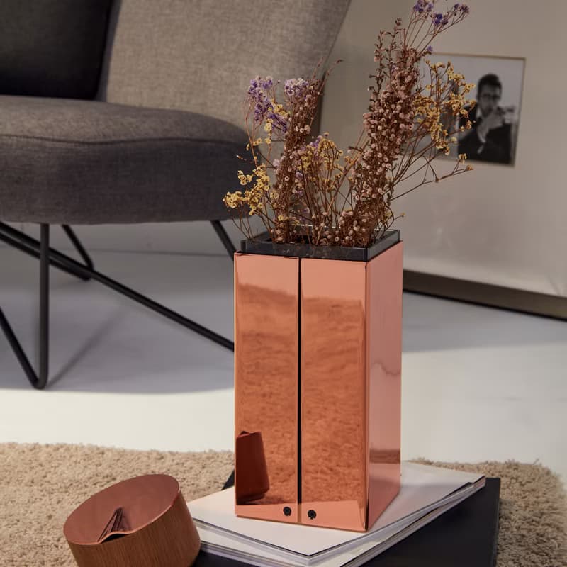 camino SANTA 紅銅/黃銅 高筒置物瓶 花瓶 玻璃瓶 花器