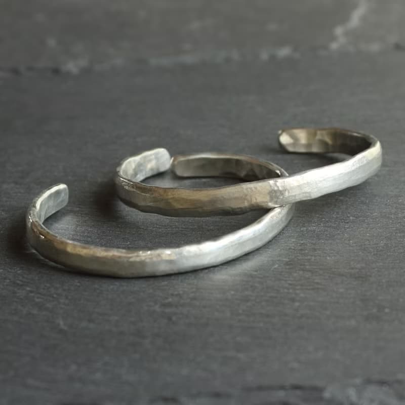 錫×銀手鐲 圓形丁邦勒