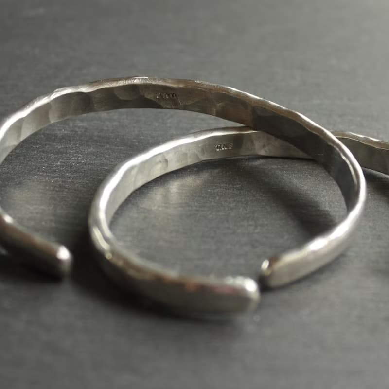 錫×銀手鐲 圓形丁邦勒