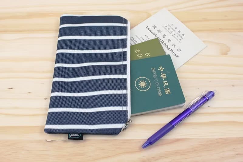 藍白證件夾【寶特瓶回收環保纖維織品】