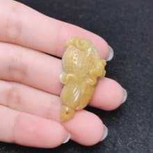 飄黃翡翠巧雕白菜 | 天然緬甸A貨翡翠 | 送禮