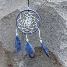 海洋傳說丨手工編織 禮物 捕夢網 Dreamcatcher-寶石藍