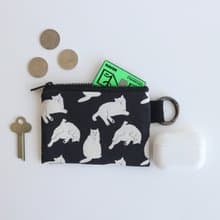 big big cat coin card pouch - one day (black)
