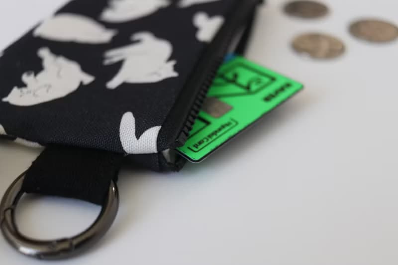 big big cat coin card pouch - one day (black)