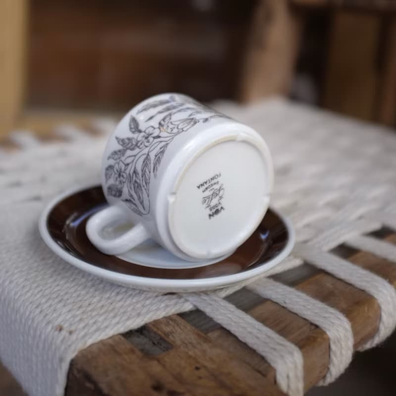 瑞典Gefle Fontana花繪咖啡杯盤組