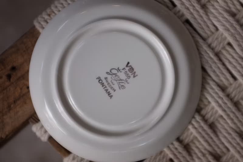 瑞典Gefle Fontana花繪咖啡杯盤組
