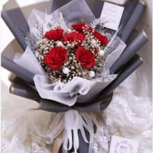 【六朵永生玫瑰花束】畢業花束/母親節花束/生日送禮花束