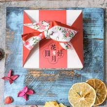 【禾果】中秋花好月圓緞帶果乾提盒(方形)中秋禮盒