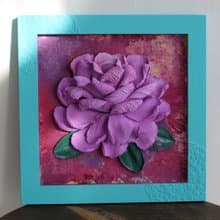 Rose, sculpture painting, home decor, original gift idea.