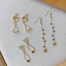 耳勾 / 耳夾 / 天然石 輕珠寶系列 日常 約會 必備