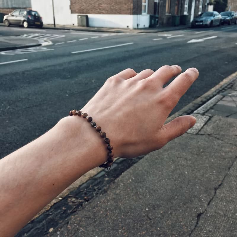 Op.14 復古天然石手鏈 古法手工做舊 非洲花梨木