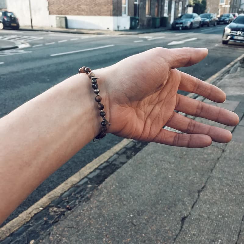 Op.14 復古天然石手鏈 古法手工做舊 非洲花梨木