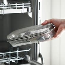 日本霜山 304不鏽鋼洗碗機專用餐具/小物清洗盒(加深款)