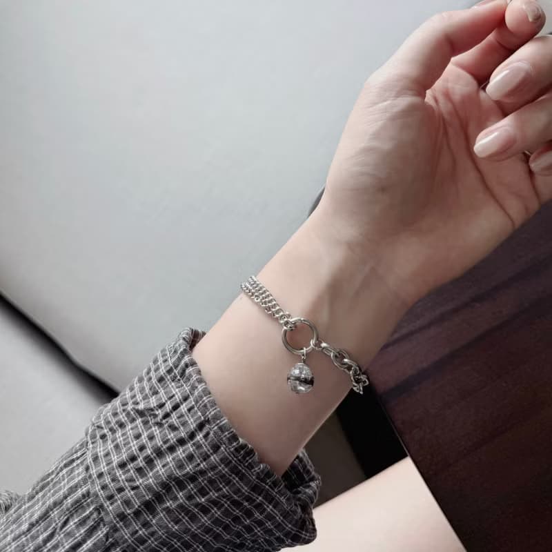 鈦鋼材質 不對稱的平衡 胎毛手鍊