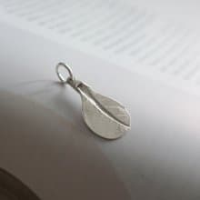 植物拓印【溫潤】999純銀/項鍊吊墜/銀黏土手作