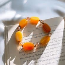 荒漠高砂 │ 黑金超七 波斯瑪瑙 銅 手鍊【招財聚寶】