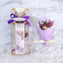 迷你乾燥花束禮盒(小)-神祕紫 婚禮小物 聖誕禮物