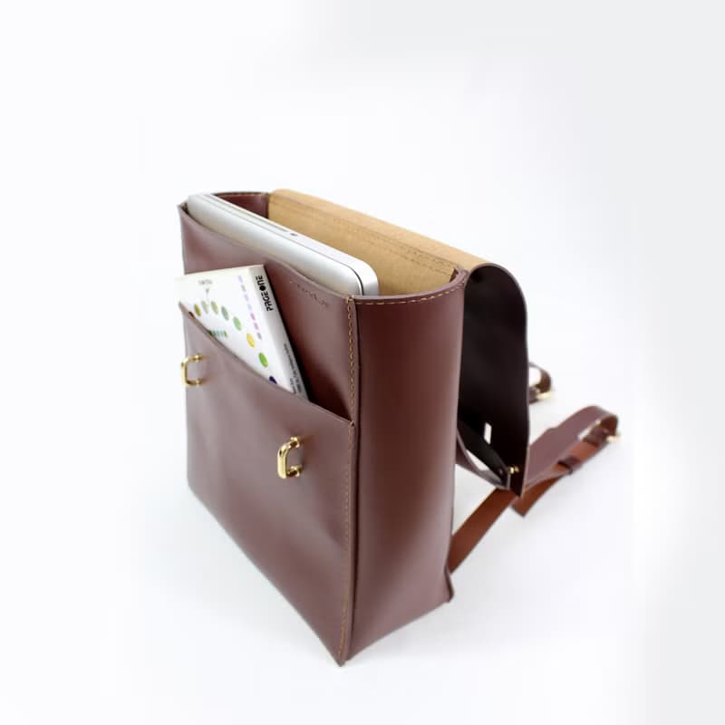 TaneLa 全手作 後背包 手拎包 棕色 黑朱古力 香港設計