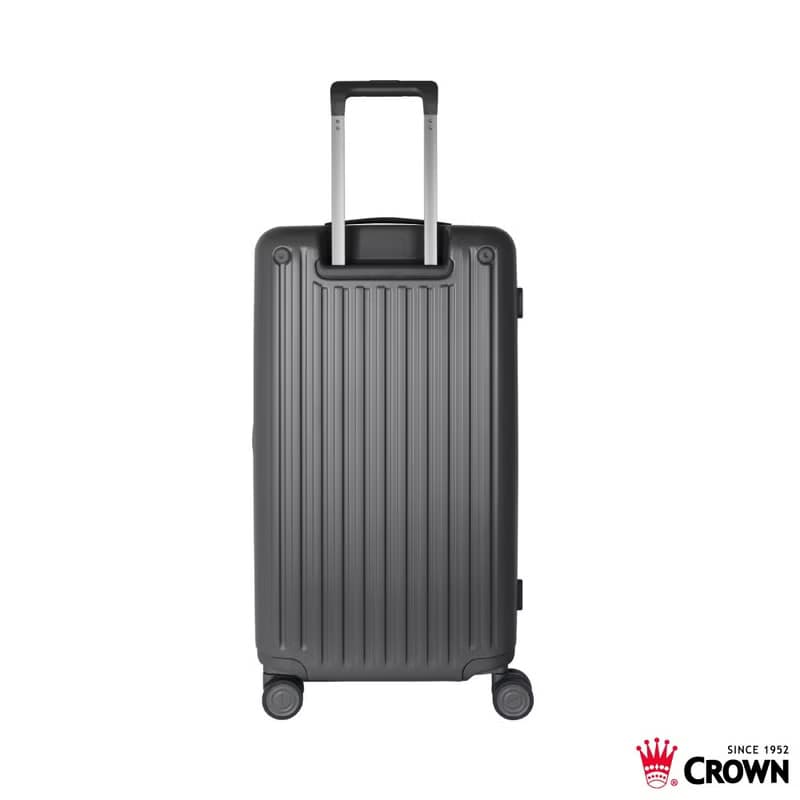 【CROWN】28吋 BOXY 前開框架胖胖拉桿箱 託運箱  鐵灰