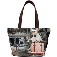 肩背托特包  中容量 / 防潑水 平織緹花 紳士法鬥