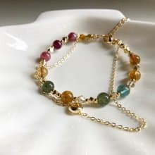 提升整體能量運勢雙鍊設計彩碧璽