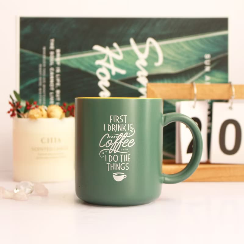 【Coffee lover】定制陶瓷馬克杯啞光咖啡杯 大容量杯子