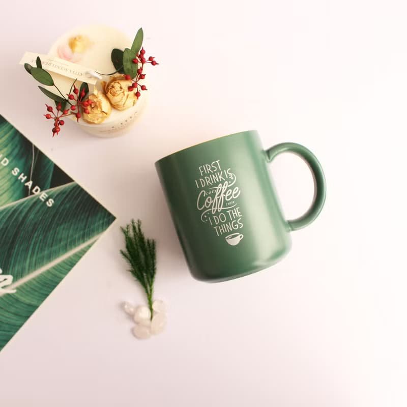 【Coffee lover】定制陶瓷馬克杯啞光咖啡杯 大容量杯子