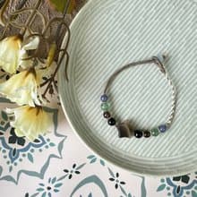 低調骨幹石星星編織手鍊