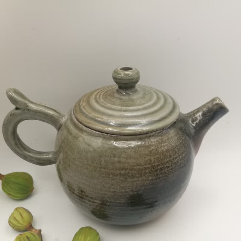 手拉胚柴燒茶壼篆刻自然落灰火吻印記個性商品最佳禮物紀念品