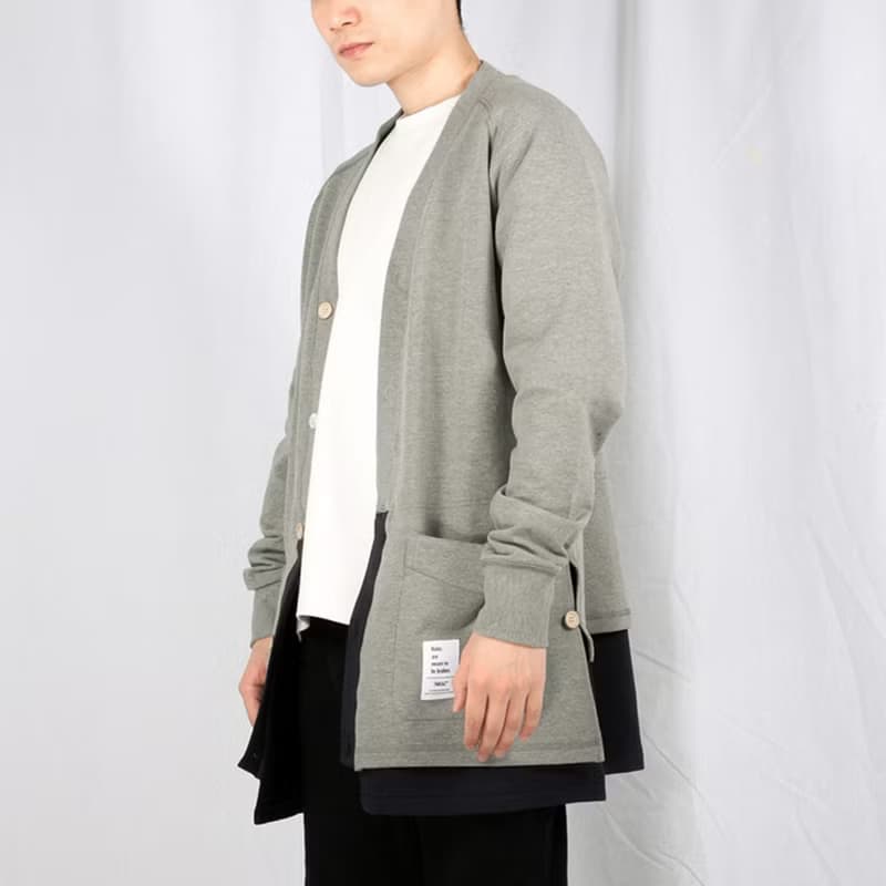 (絕版特惠)拼接結構性錯層設計長款開衫V領衛衣hoodie