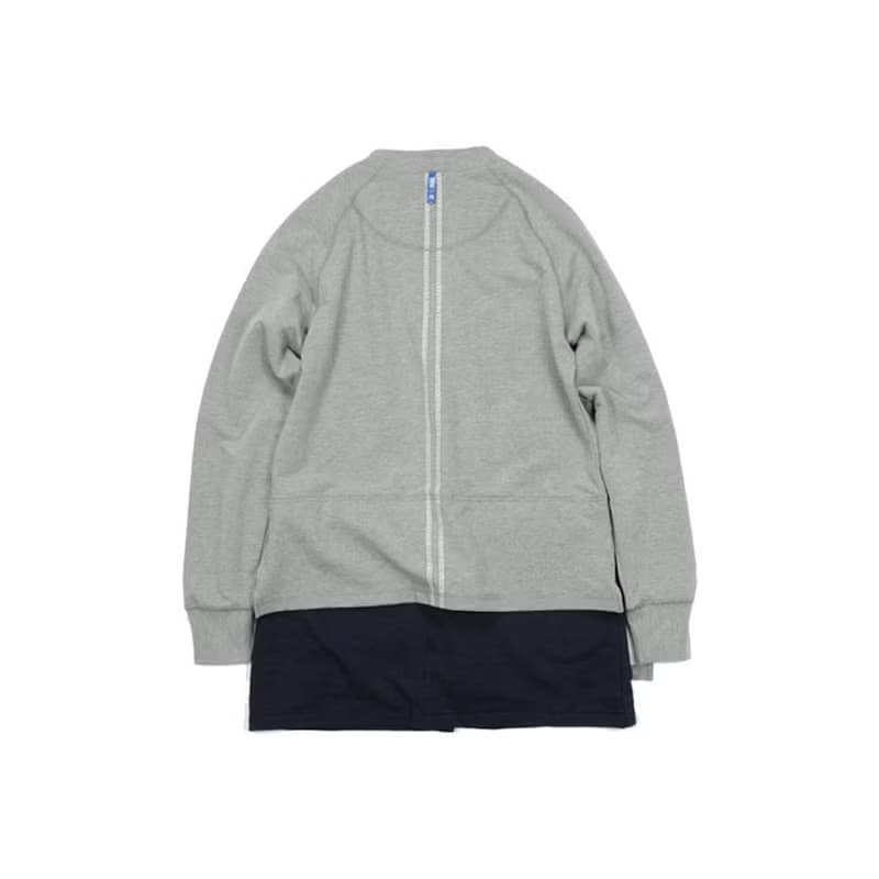 (絕版特惠)拼接結構性錯層設計長款開衫V領衛衣hoodie