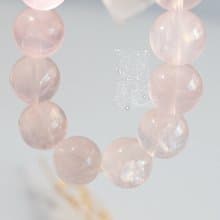 彌雅手作丨莫桑比克六芒星光粉水晶手串原創設計丨17mm