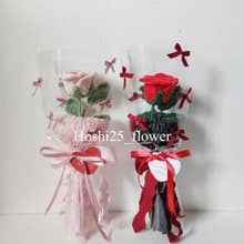 【節日花束】針織薔薇花束 Y2K蝴蝶結 情人節 七夕花束