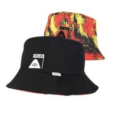 POLER X CK REVERSIBLE BUCKET HAT 可水洗雙面漁夫帽 / 印花.黑