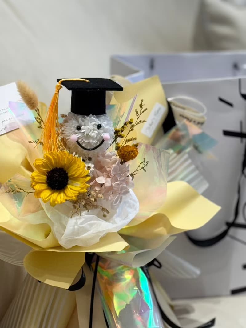 2024新款 畢業花束 永生花 模範畢業生 向日葵 畢業快樂