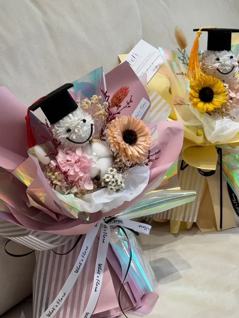 2024新款 畢業花束 永生花 模範畢業生 向日葵 畢業快樂
